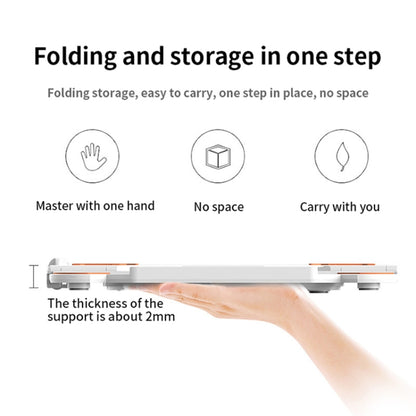 ICE COOREL E5 Laptop Folding And Lifting Cooling Bracket With Mobile Phone Holder White by ICE COOREL