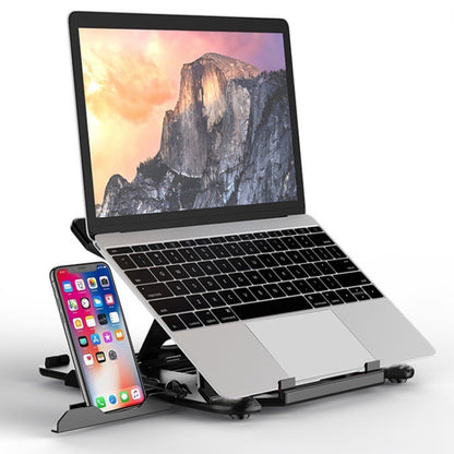 ICE COOREL E5 Laptop Folding And Lifting Cooling Bracket With Mobile Phone Holder White by ICE COOREL