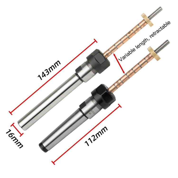 Woodturning Pen Mandrel Collet Penmaking Turning Lathe DIY Clamping Mandrel Fitting Tool(Taper Shank) - Others by buy2fix | Online Shopping UK | buy2fix