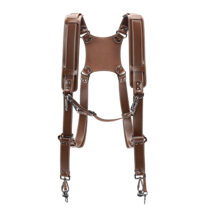 Cwatcun H90 Dual Camera Leather Strap Adjustable Multi-functional Convenient Camera Shoulder Strap, Color: 2.0 Brown - Camera Strap by Cwatcun | Online Shopping UK | buy2fix