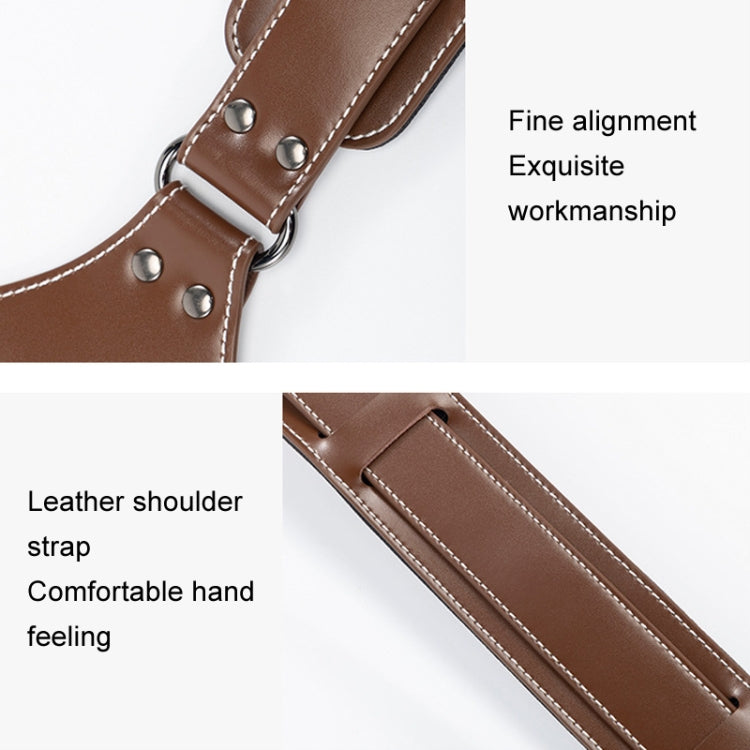 Cwatcun H90 Dual Camera Leather Strap Adjustable Multi-functional Convenient Camera Shoulder Strap, Color: 2.0 Brown - Camera Strap by Cwatcun | Online Shopping UK | buy2fix