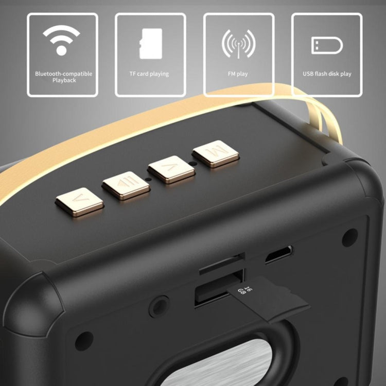 FT-BT20 Mini Retro Card USB Flash Drive FM Radio Wireless Bluetooth Speaker(White) by buy2fix