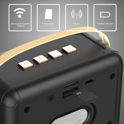 FT-BT20 Mini Retro Card USB Flash Drive FM Radio Wireless Bluetooth Speaker(White) by buy2fix