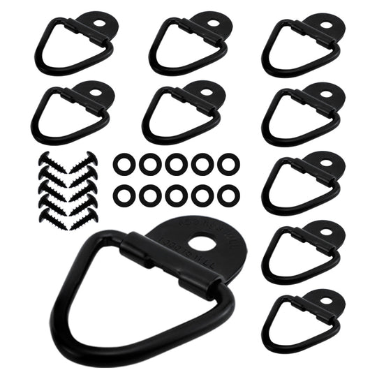 10pcs /Set Trailer ATV Bolt-on Hook Truck Cargo Tie-down Ring