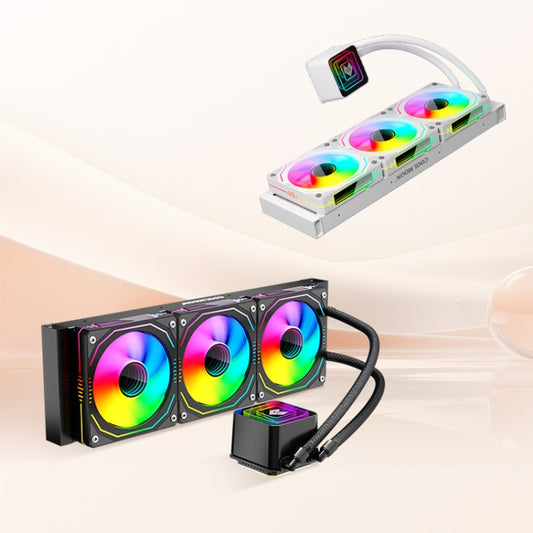 COOLMOON Glacier360 Computer Host Integrated ARGB CPU Water Cooler, Color: Black by COOLMOON