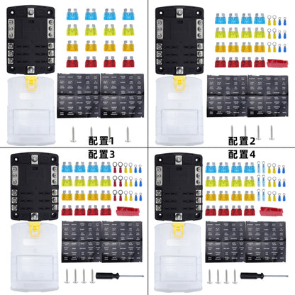 6-Way LED Indicator Fuse Box Socket For RV And Yacht, Set: Configuration 2 - Fuse by buy2fix | Online Shopping UK | buy2fix