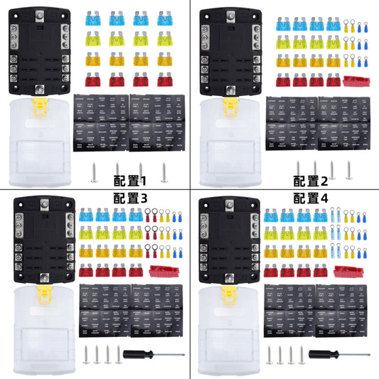 6-Way LED Indicator Fuse Box Socket For RV And Yacht, Set: Configuration 2 by buy2fix