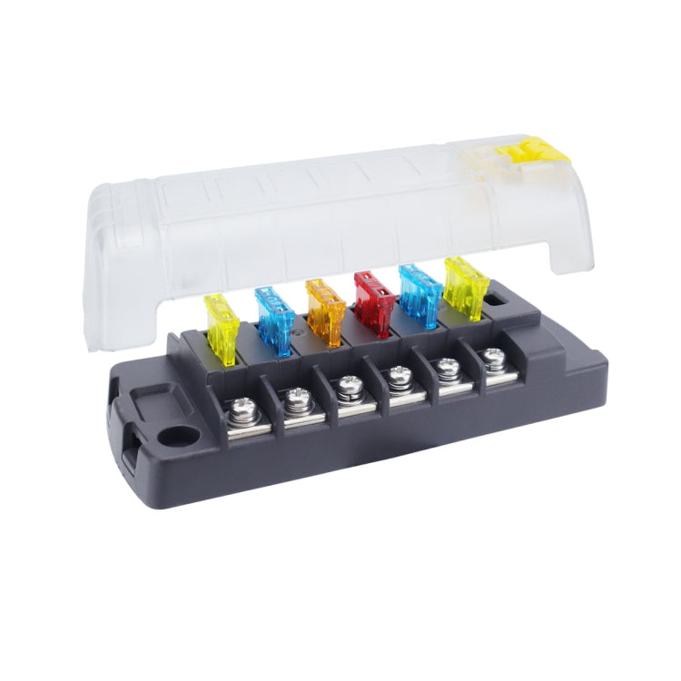 6-Way Plug-In Insulated Cover Fuse Box For Cars Yachts, Set: Standard - Fuse by buy2fix | Online Shopping UK | buy2fix