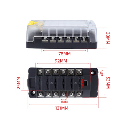 6-Way Plug-In Insulated Cover Fuse Box For Cars Yachts, Set: Upgraded Version B - Fuse by buy2fix | Online Shopping UK | buy2fix