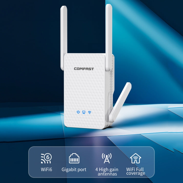 COMFAST CF-XR185 3000Mbps WiFi6 Dual Band Signal Amplifier Gigabit WAN/LAN Port AU Plug - Broadband Amplifiers by COMFAST | Online Shopping UK | buy2fix