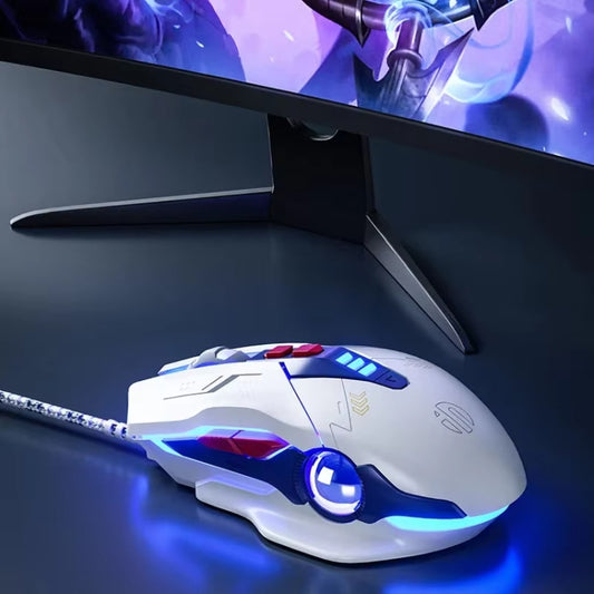 Inphic W9P Glowing Computer Gaming Wired Mouse(Sound Version) by Inphic