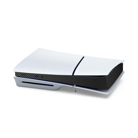 For PS5 Slim Console Middle Sticker Scratch Resistant Digital Optical Drive Version Universal Sticker, Color: Carbon Fiber Black