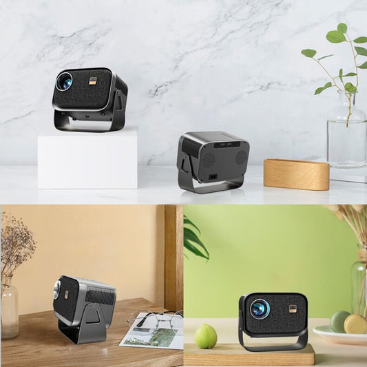 Android 4K HD Version Portable Mini Projector Smart Home Theater(EU Plug) by buy2fix