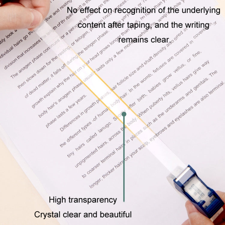 Deli Transparent Tape Student Stationery Office Correction Questions Sticky Typo Tape With Cutter - Tape & Solid glue by Deli | Online Shopping UK | buy2fix