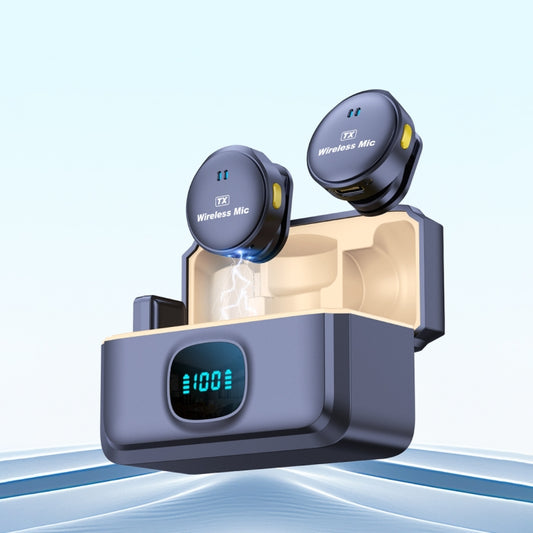 USB-C / Type-C Wireless Lavalier Button Microphone With Magnetic Suction & Back Clip Design by buy2fix