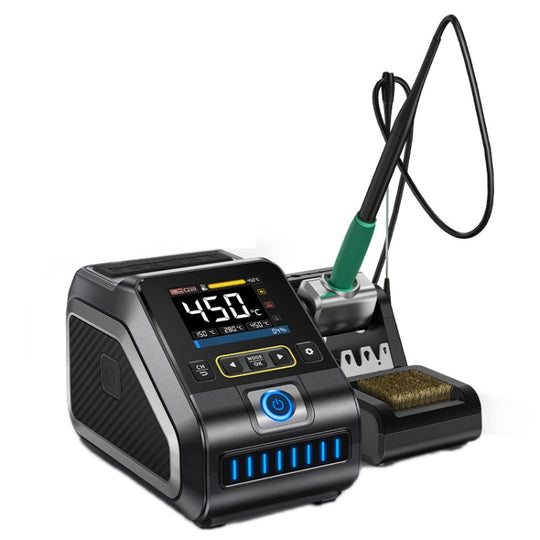 FNIRSI 200W Intelligent Constant Temperature Electric Soldering Iron Station, Set: EU Plug F210 K Head