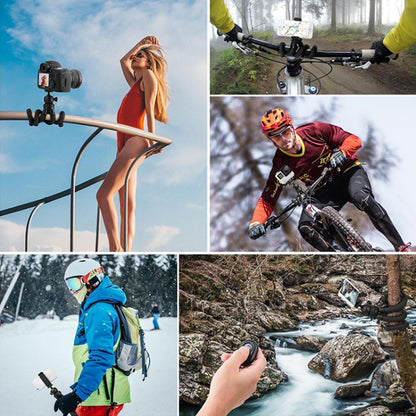 Octopus Fish Silicone Camera Tripod Desktop Folding Stand With Bluetooth Controller+Adapter+Phone Clip+Storage Bag+Screws - Tripods by buy2fix | Online Shopping UK | buy2fix