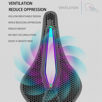 PROMEND SD-577 Bicycle Honeycomb Bionic Structure Saddle Hollow Steel Bow Breathable Comfort Saddle, Size: M(Black Surface Colorful Shell Bottom) - Bicycle Saddle by PROMEND | Online Shopping UK | buy2fix