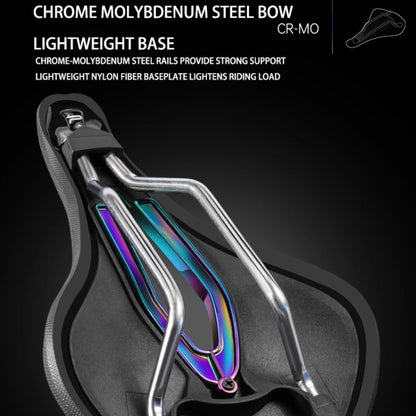 PROMEND SD-577 Bicycle Honeycomb Bionic Structure Saddle Hollow Steel Bow Breathable Comfort Saddle, Size: M(Black Surface Colorful Shell Bottom) - Bicycle Saddle by PROMEND | Online Shopping UK | buy2fix