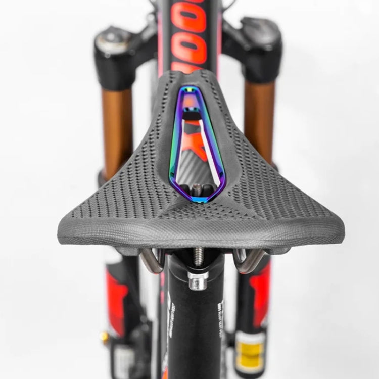 PROMEND SD-577 Bicycle Honeycomb Bionic Structure Saddle Hollow Steel Bow Breathable Comfort Saddle, Size: M(Black Surface Colorful Shell Bottom) - Bicycle Saddle by PROMEND | Online Shopping UK | buy2fix