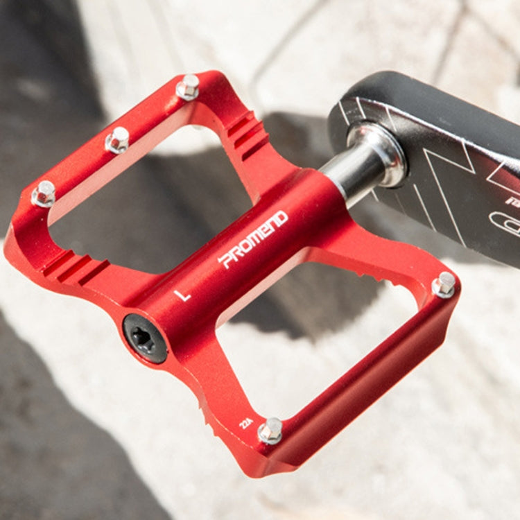 PROMEND PD-R41L 1pair Bicycle Aluminum Alloy Perrin Bearing Pedals(Red) - Pedals by PROMEND | Online Shopping UK | buy2fix