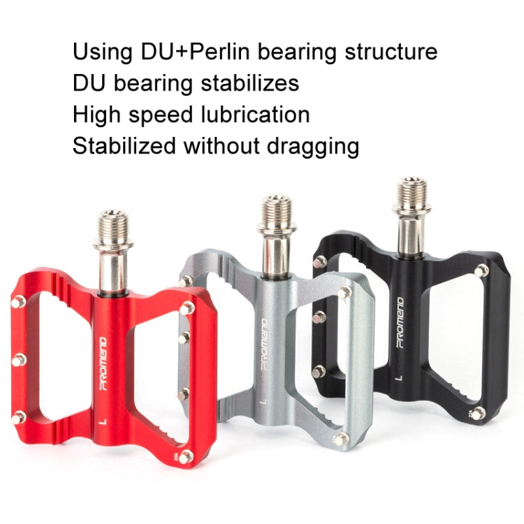 PROMEND PD-R41L 1pair Bicycle Aluminum Alloy Perrin Bearing Pedals(Red) - Pedals by PROMEND | Online Shopping UK | buy2fix