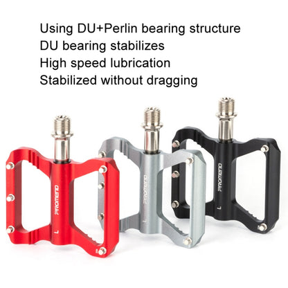 PROMEND PD-R41L 1pair Bicycle Aluminum Alloy Perrin Bearing Pedals(Red) - Pedals by PROMEND | Online Shopping UK | buy2fix