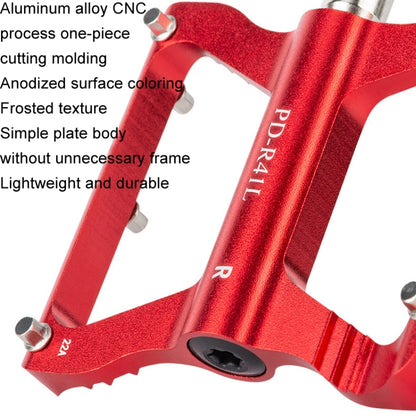 PROMEND PD-R41L 1pair Bicycle Aluminum Alloy Perrin Bearing Pedals(Red) - Pedals by PROMEND | Online Shopping UK | buy2fix
