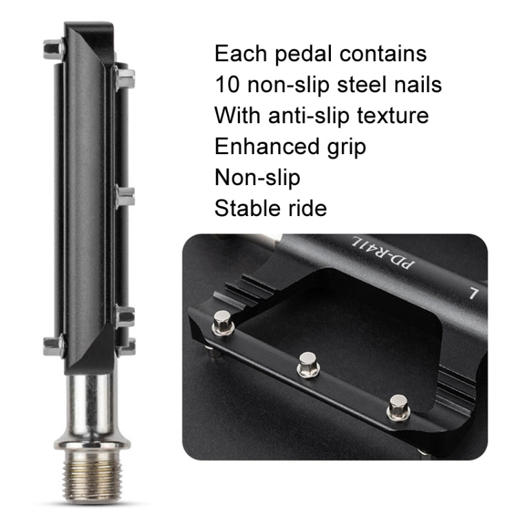 PROMEND PD-R41L 1pair Bicycle Aluminum Alloy Perrin Bearing Pedals(Red) - Pedals by PROMEND | Online Shopping UK | buy2fix