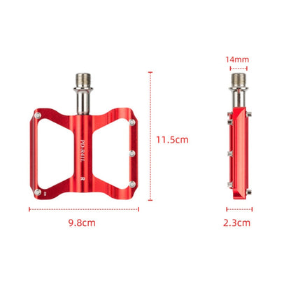 PROMEND PD-R41L 1pair Bicycle Aluminum Alloy Perrin Bearing Pedals(Red) - Pedals by PROMEND | Online Shopping UK | buy2fix