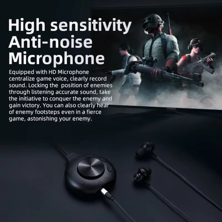 Bluedio LI PRO Cell Phone Wired In-Ear 3.5mm 7.1 Sound Card Gaming Computer Earphones(Black) - Normal Style Earphone by Bluedio | Online Shopping UK | buy2fix