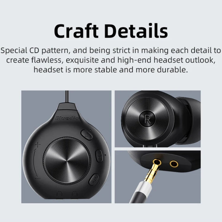 Bluedio LI PRO Cell Phone Wired In-Ear 3.5mm 7.1 Sound Card Gaming Computer Earphones(Black) - Normal Style Earphone by Bluedio | Online Shopping UK | buy2fix