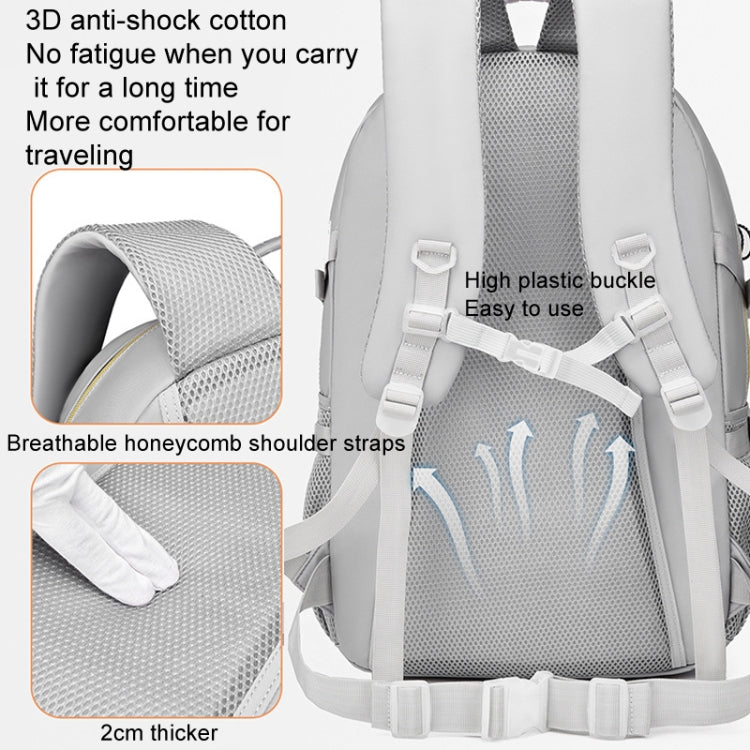 WEIXIER B713 Large Capacity Casual Shoulder Backpack Oxford Cloth Travel Mountaineering Bag(White) - Double-shoulder Bags by WEIXIER | Online Shopping UK | buy2fix