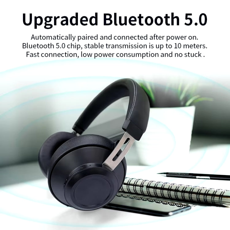 Bluedio BT5 Bluetooth 5.0 Headband Headset(Black) - Headset & Headphone by Bluedio | Online Shopping UK | buy2fix