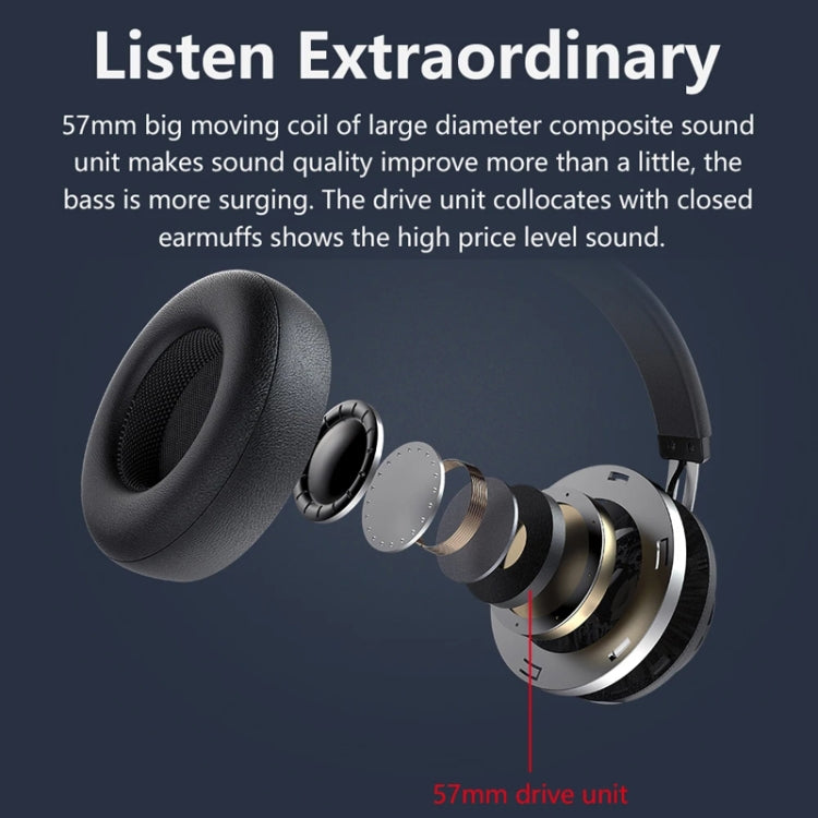 Bluedio BT5 Bluetooth 5.0 Headband Headset(Black) - Headset & Headphone by Bluedio | Online Shopping UK | buy2fix