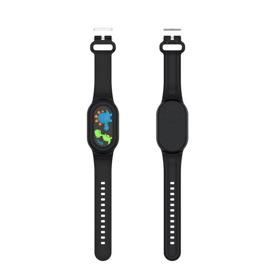 For Samsung Galaxy SmartTag 2 Bracelet Waterproof Silicone Wristband, Style: Black Dinosaur