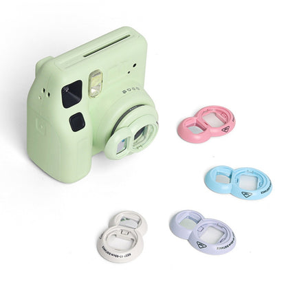 For Fujifilm instax Mini 7+/SE Selfie Filter Auxiliary Ring Set(Gray White) - Other Accessories by buy2fix | Online Shopping UK | buy2fix