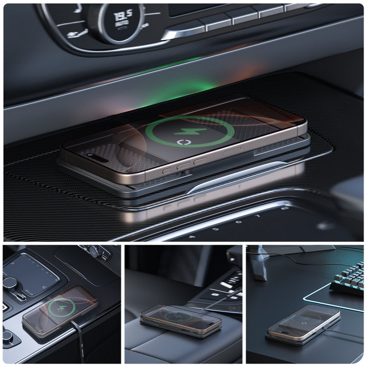 Avoid Camera Universal Car Wireless Charger Anti-slip Mat(TYPEC Interface 1m) - Wireless Charging Pads by buy2fix | Online Shopping UK | buy2fix