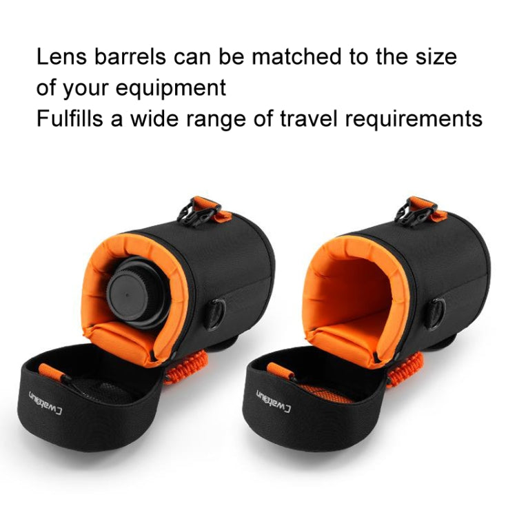 Cwatcun D157 DSLR Camera Lens Barrel Shockproof Thickened Digital Lens Bag Flip Lens Pouch, Color: Extra Large Black - Lens Bag by Cwatcun | Online Shopping UK | buy2fix