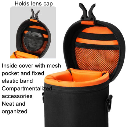 Cwatcun D157 DSLR Camera Lens Barrel Shockproof Thickened Digital Lens Bag Flip Lens Pouch, Color: Medium Black - Lens Bag by Cwatcun | Online Shopping UK | buy2fix