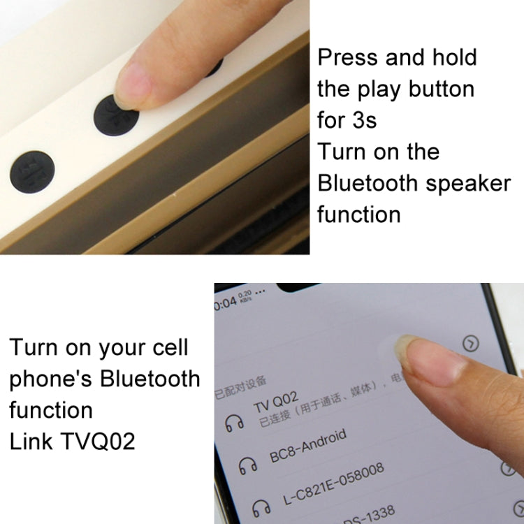 Retro Small TV Desktop Cell Phone Holder With Bluetooth Speaker Player(Silver Gray) - Desktop Holder by buy2fix | Online Shopping UK | buy2fix