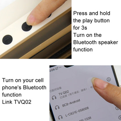 Retro Small TV Desktop Cell Phone Holder With Bluetooth Speaker Player(Silver Gray) - Desktop Holder by buy2fix | Online Shopping UK | buy2fix