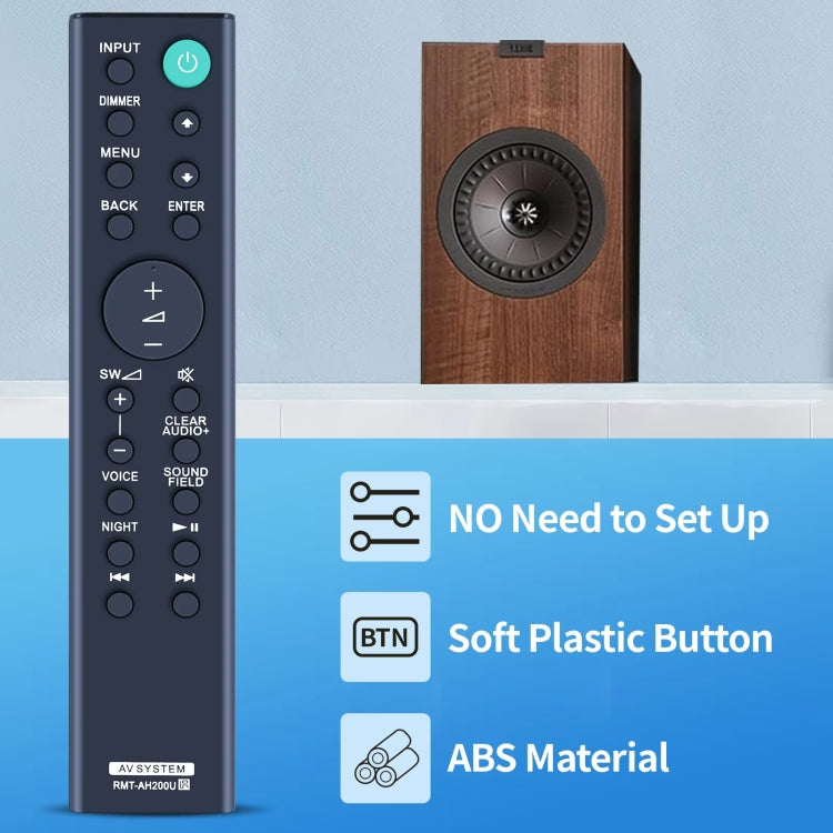 RMT-AH200U Audio Remote Control For Sony HT-CT390 RT3 SA-CT390 WRT3 SA-CT390 HT-CT390 SA-WRT3 SS-RT3 HT-RT3 - Other Accessories by buy2fix | Online Shopping UK | buy2fix