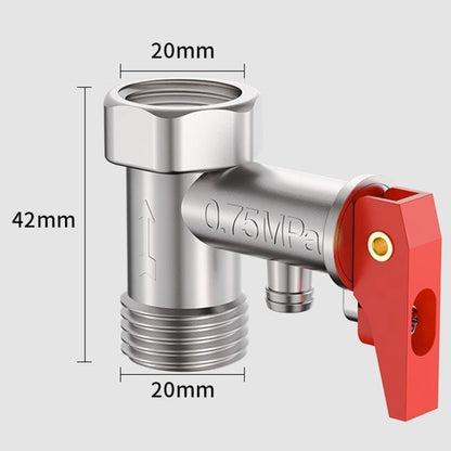 0.75MPa Pressure Relief Valve For Electric Water Heater Pressure Reducing Exhaust Valve Household Check Valve - Water Heaters & Accessories by buy2fix | Online Shopping UK | buy2fix