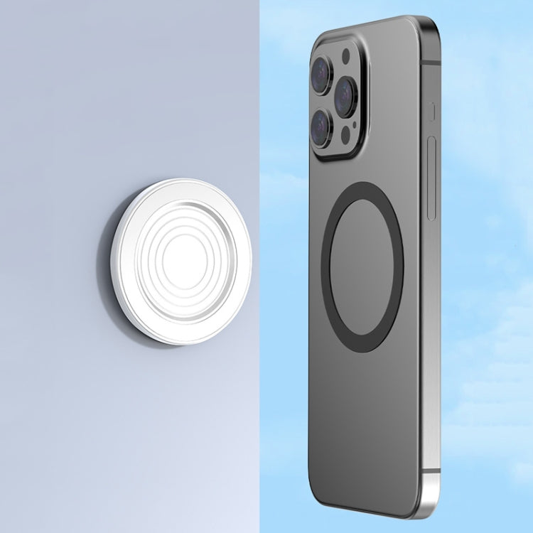 Magnetic Wall Sticker Phone Holder Car Kitchen Bathroom Phone Stand(White) - Shower & Wall Mounts by buy2fix | Online Shopping UK | buy2fix