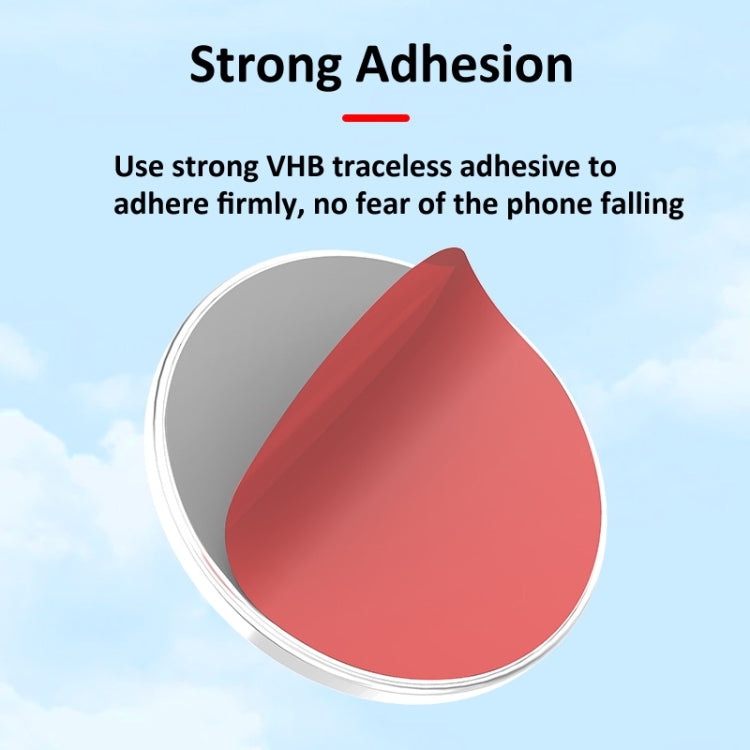 Magnetic Wall Sticker Phone Holder Car Kitchen Bathroom Phone Stand(Black) - Shower & Wall Mounts by buy2fix | Online Shopping UK | buy2fix