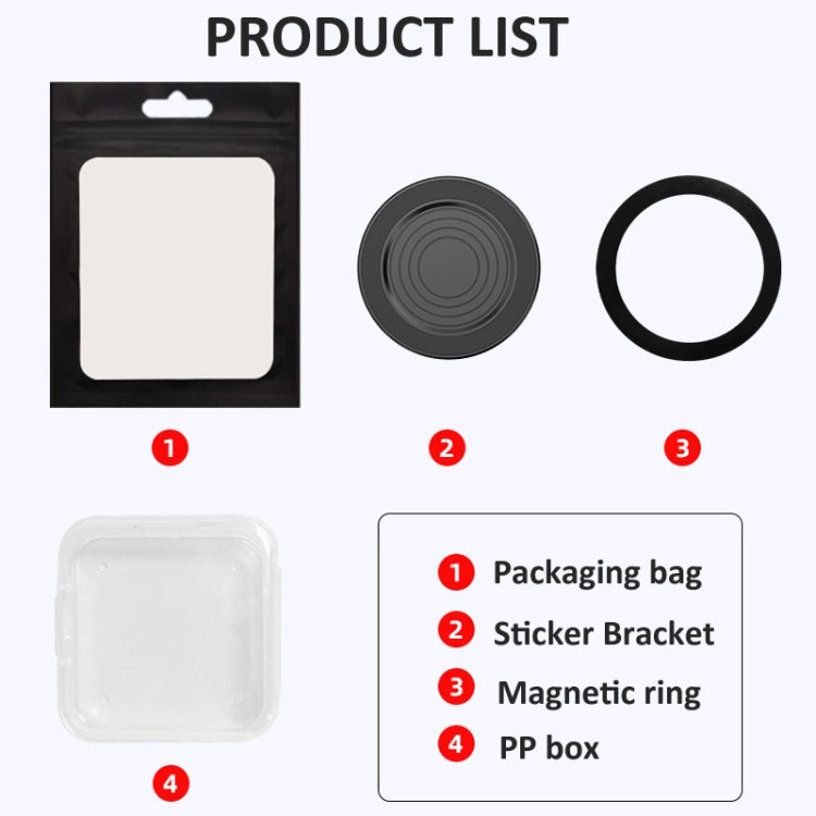 Magnetic Wall Sticker Phone Holder Car Kitchen Bathroom Phone Stand(White) - Shower & Wall Mounts by buy2fix | Online Shopping UK | buy2fix