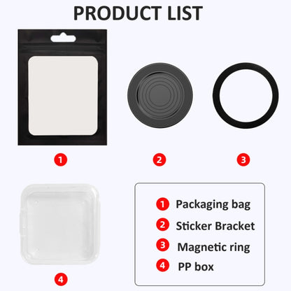 Magnetic Wall Sticker Phone Holder Car Kitchen Bathroom Phone Stand(White) - Shower & Wall Mounts by buy2fix | Online Shopping UK | buy2fix