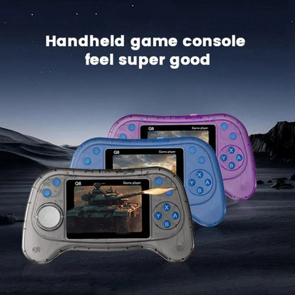 Q8 Handheld Game Console 3.0 Inch Screen Support TV Connection Built In 800 Games Singles Transparent Purple - Pocket Console by buy2fix | Online Shopping UK | buy2fix