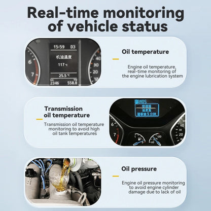 Head-up Display OBD Multi-function Vehicle Instrument Oil Temperature Gearbox Monitoring Screen(S101) - Head Up Display System by buy2fix | Online Shopping UK | buy2fix